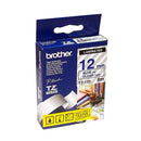 Brother TZe133 Cinta Laminada Original de Etiquetas - Texto azul sobre fondo transparente - Ancho 12mm x 8 metros