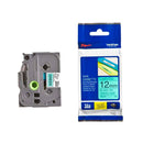 Brother TZe731 Cinta Laminada Original de Etiquetas - Texto negro sobre fondo verde - Ancho 12mm x 8 metros