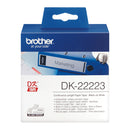 Brother DK22223 - Etiquetas Originales de Tamaño personalizado - Ancho 50mm x 30,48 metros - Texto negro sobre fondo blanco