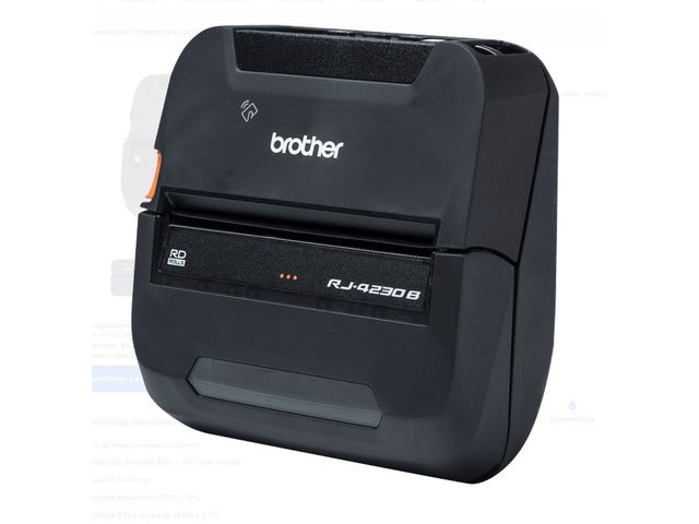 Brother RJ-4230B Impresora Termica Portatil de Etiquetas y Tickets Bluetooth, USB - Resolucion 203ppp - Velocidad 127mms - Color Negro
