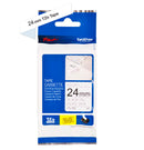 Brother TZeSE5 Cinta Laminada de Seguridad Original de Etiquetas - Texto negro sobre fondo blanco - Ancho 24mm x 8 metros