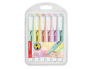 Stabilo Swing Cool Pastel Pack de 6 Marcadores Fluorescentes - Cuerpo Plano - Punta Biselada - Trazo entre 1 y 4mm - Tinta con Base de Agua - Colores Surtidos