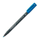 Staedtler Lumocolor 317 Rotulador Permanente - Punta Media Redonda - Trazo 1mm Aprox - Capuchon con Clip - Secado Rapido - Color Azul (10 unidades)