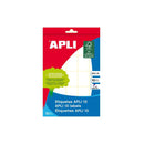 Apli Pack de 250 Etiquetas Permanentes 19x27mm - Aptas para Escritura Manual - Color Blanco