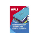 Apli Etiquetas Permanentes Translucidas 210 x 297 mm - 20 Hojas - Resistentes Intemperie