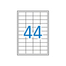 Apli Pack de 4.400 Etiquetas Rectangulares 48,5 x 25,4mm - 100 Hojas por 44 Etiquetas - Adhesivo Removible - Cantos Rectos - Color Blanco