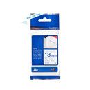 Brother TZeFA4 Cinta Textil Original de Etiquetas - Texto azul sobre fondo blanco - Ancho 18mm x 3 metros