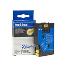 Brother TC601 Texto Negro fondo Amarillo Cinta Original