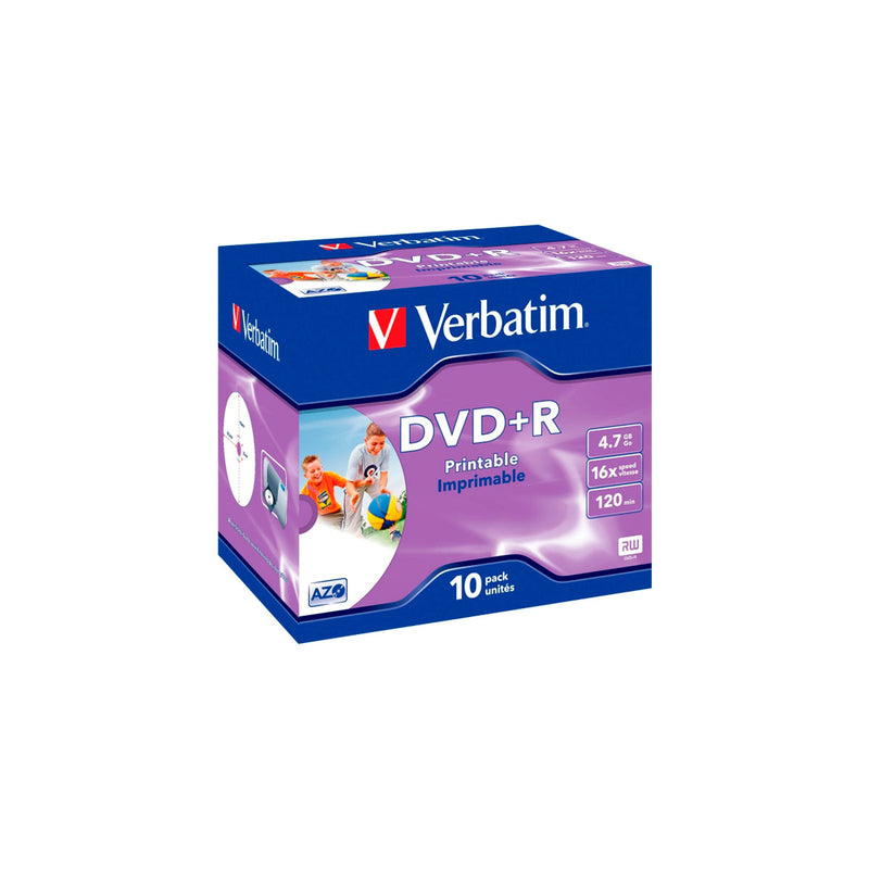Verbatim Pack de 10 DVD+R Printables 16x 4.7GB