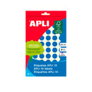 Apli Pack de 616 Etiquetas Redondas Ø13mm - 8 Hojas por 77 Etiquetas - Adhesivo Permanente - Aptas para Escritura Manual - Color Azul