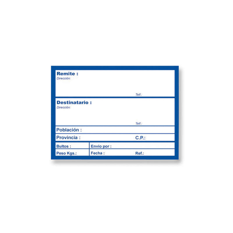 Apli Rollo de 200 Etiquetas para Envio con Texto Preimpreso - Tamaño 109x82mm - Color Blanco/Azul