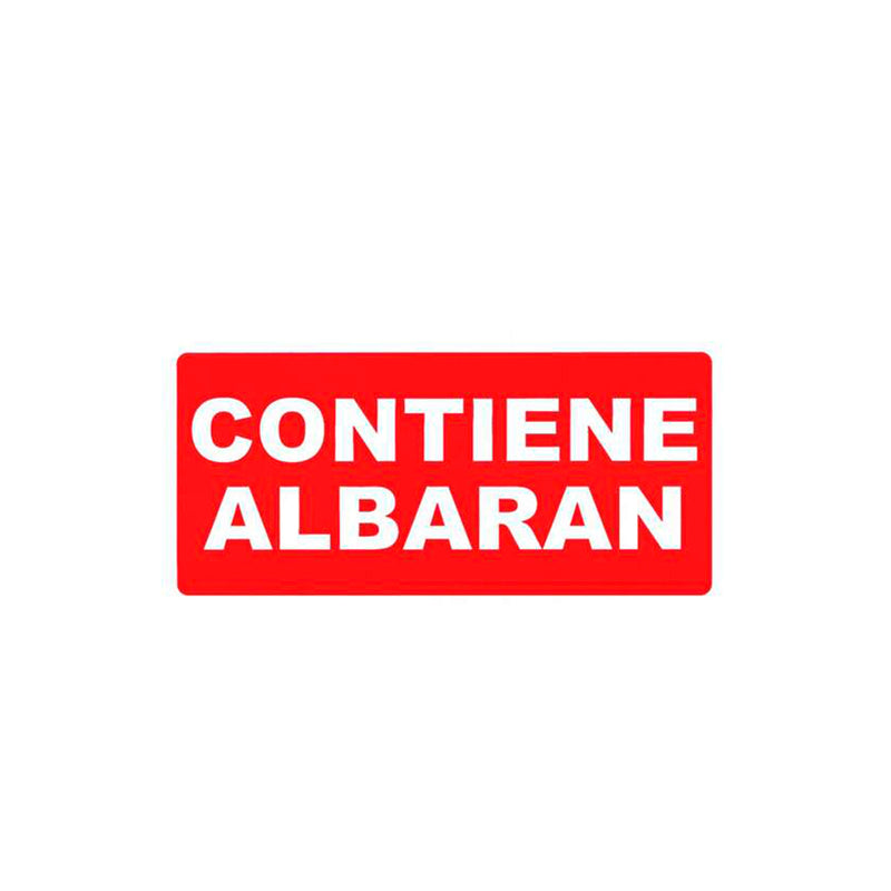 Apli Rollo de 200 Etiquetas Permanentes - Contiene Albaran - Color Rojo