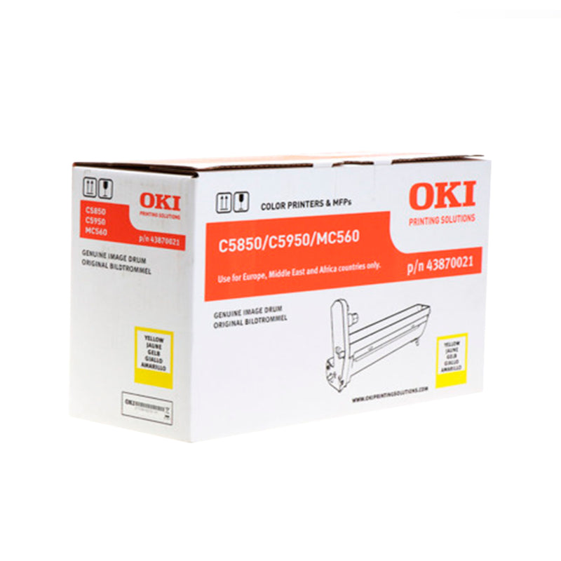 OKI C5850/C5950/MC560 Amarillo Tambor de Imagen Original - 43870021 (Drum)