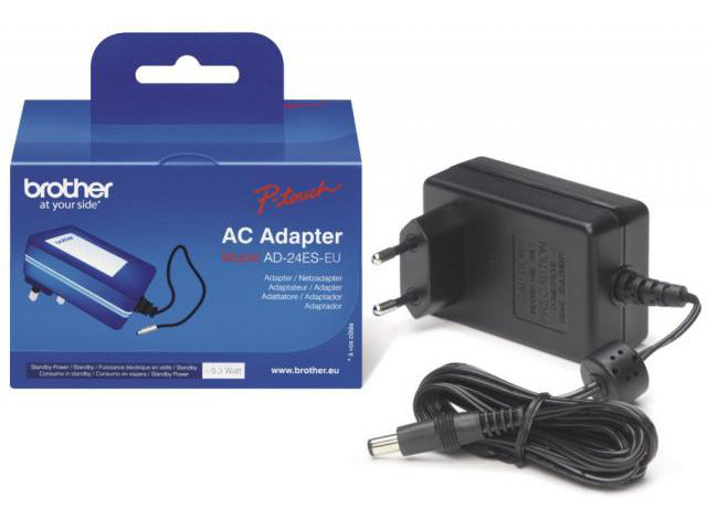 Brother AD24ESEU Adaptador de corriente para rotuladoras P-touch.