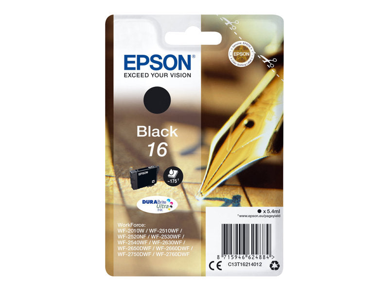 Epson 16 T162140 Negro Tinta Original