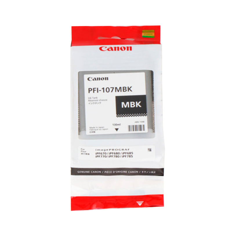 Canon PFI107 Negro Mate Cartucho de Tinta Original - PFI107MBK/6704B001