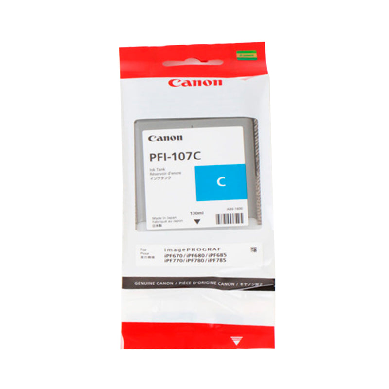 Canon PFI107 Cyan Cartucho de Tinta Original - PFI107C/6706B001