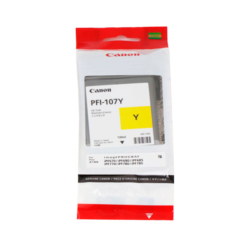 Canon PFI107 Amarillo Cartucho de Tinta Original - PFI107Y/6708B001