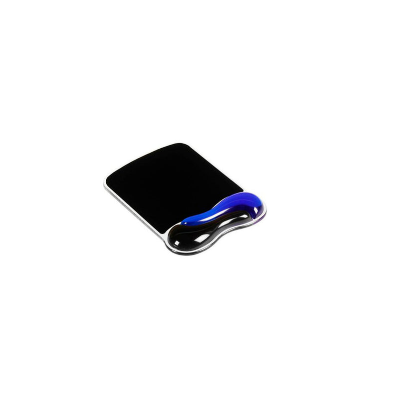 Kensington Alfombrilla para Raton con Reposamuñecas Duo Gel - Canal de Ventilacion - Combinacion de Colores en Dos Tonos - Acabado Facil de Limpiar - Azul/Negro