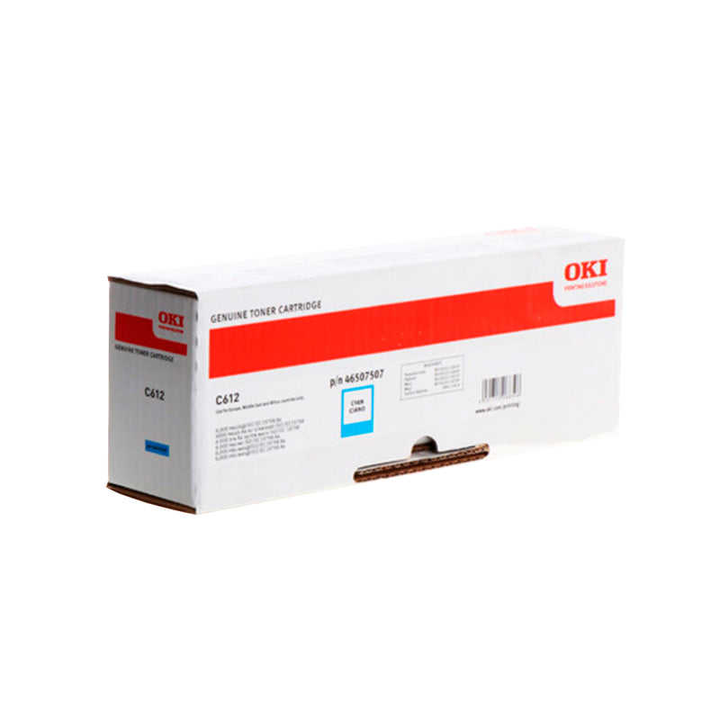 OKI C612 Cyan Cartucho de Toner Original - 46507507