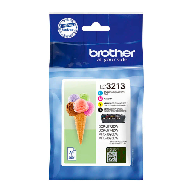 Brother LC3213 Pack de 4 Cartuchos de Tinta Originales - LC3213VAL