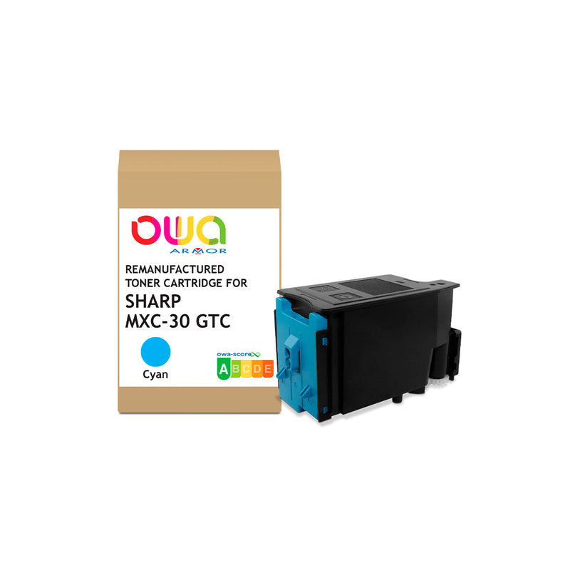 Armor Owa MXC30GTC Cian Cartucho de Toner Compatible Premium Sharp