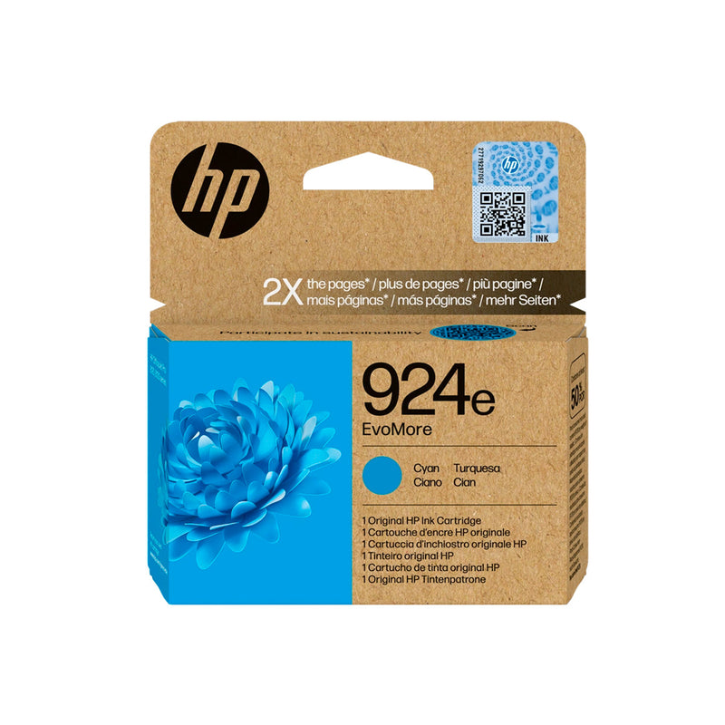 HP 924e Cyan Cartucho de Tinta Original - 4K0U7NE