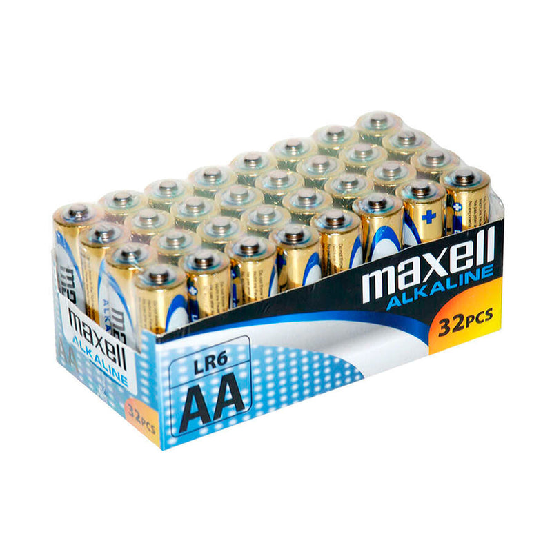 Maxell Pack de 32 Pilas Alcalinas LR06 AA 1.5V