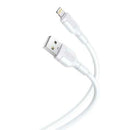 XO Cable de Conector Lightning - Longitud 1 Metro - Carga y Transmision de Datos de Alta Velocidad - 5V, 21A - Cable de Silicona Suave y Duradero - Tacto Confortable - Color Blanco