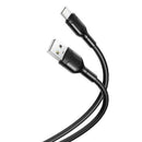 XO Cable de Carga y Transmision de Datos Tipo C - Longitud 1m - Silicona Suave y Duradera - Alta Velocidad 5V, 2.1A - Conector Tipo C (Negro)