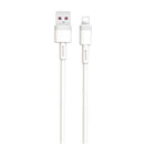 XO NB166 Cable USB-A Macho a Lightning 5A - Carga + Transmision de Datos Alta Velocidad - Longitud 1m - Color Blanco