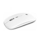 Subblim Ratón Dual Flat - Conexión Dual - Silent Click - Batería Recargable - Rueda de Silicona - Precisión 1600 DPI - Color Blanco