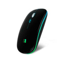 Subblim Raton LED Dual Flat - Conectividad Dual - Tecnologia Silent Click - Iluminacion LED en 7 Colores - Color Negro