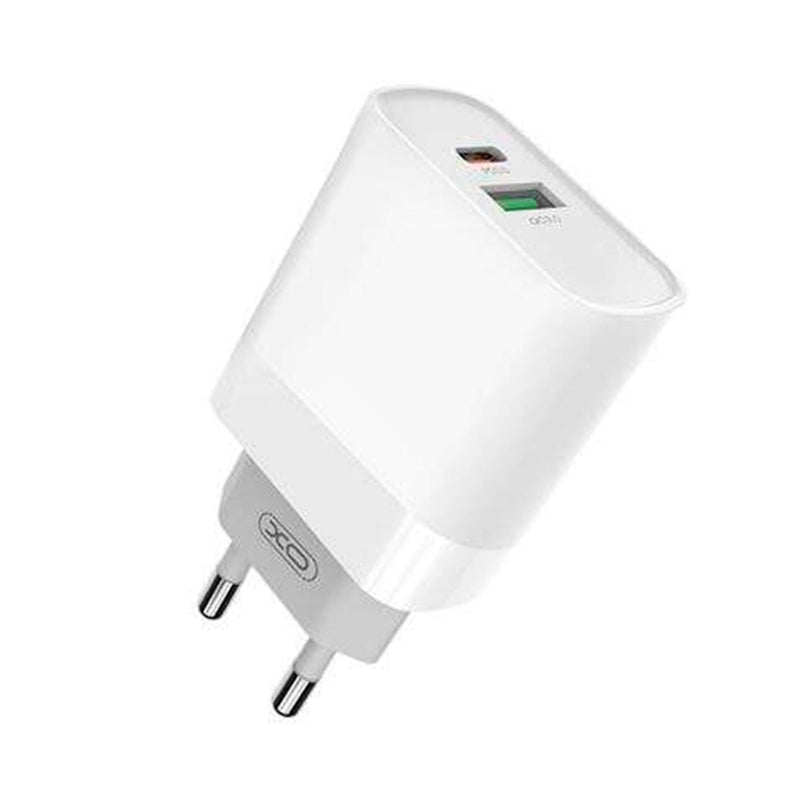 XO L64 Cargador de Corriente 18W Carga Rapida 3.0 1x USB-A, 1x USB-C