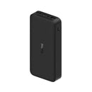 Xiaomi Redmi Bateria Externa/Power Bank 20000 mAh - Carga Rapida 18W - 2x USB-A , 1x USB-C, 1x Micro USB - Color Negro