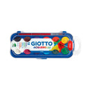 Giotto Estuche de 12 Acuarelas de 30mm + Pincel - Colores Brillantes, Intensos y Vivos - Muy Cubrientes - Colores Surtidos