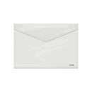 Dohe Sobre con Cierre de Broche - Tamaño Folio Plus Apaisado - Polipropileno Cristal Transparente 150 Micras - Color Transparente (10 unidades)