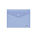 Dohe Sobre con Cierre de Broche - Tamaño A5 - Polipropileno Cristal Transparente 150 Micras - Color Morado