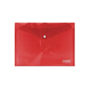 Ingraf Sobre con Cierre de Broche - Polipropileno - Tamaño A4 - Color Rojo (10 unidades)