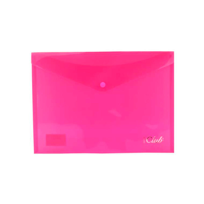 Ingraf Sobre con Cierre de Broche - Polipropileno - Tamaño A4 - Color Rosa (10 unidades)