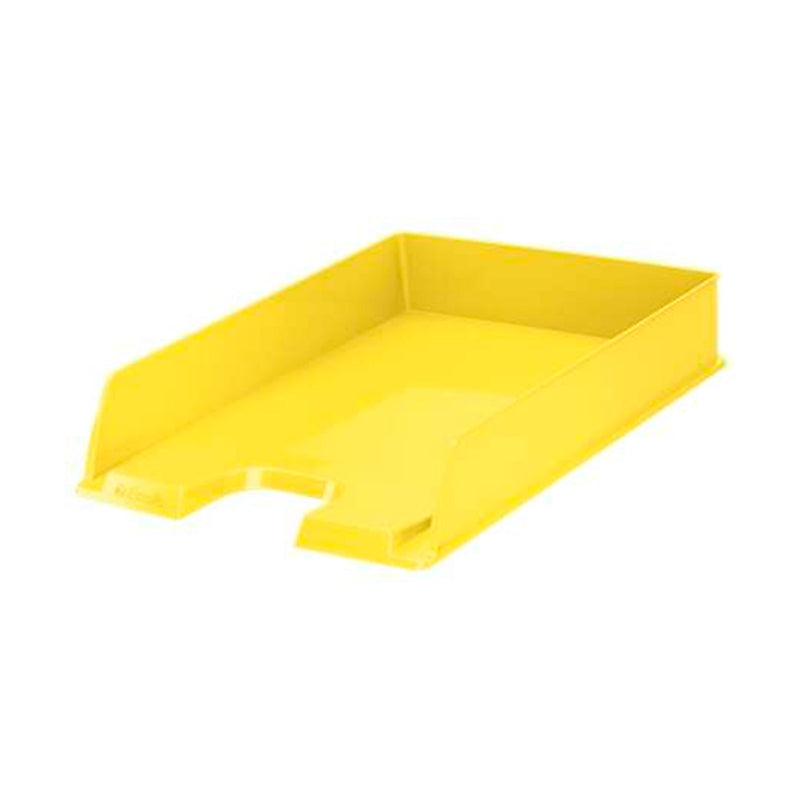 Esselte Europost Vivida Bandeja Portadocumentos - Formato Vertical - A4 - Espacio para Etiqueta Identificativa - Color Amarillo (10 unidades)