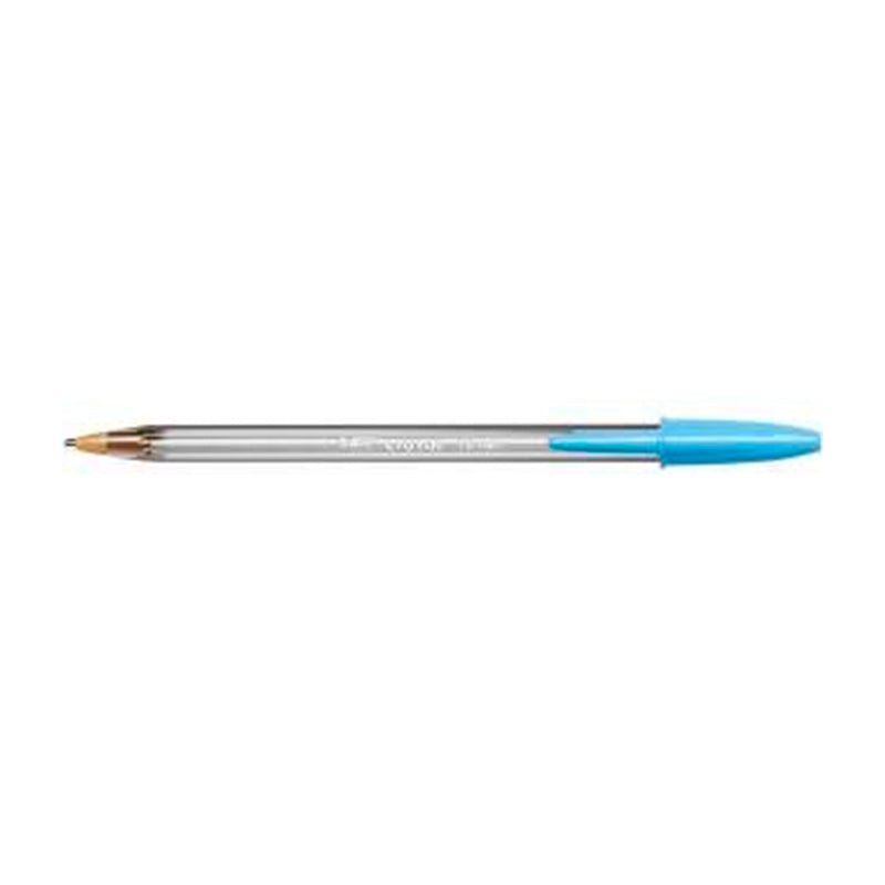 Bic Cristal Fun Boligrafo de Bola - Punta Gruesa de 1.6mm - Tinta con Base de Aceite - Color Azul Turquesa (20 unidades)