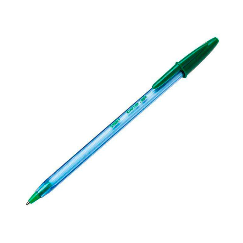 Bic Cristal Soft Boligrafos de Bola - Punta Media de 1.2mm - Trazo 0.45mm - Escritura mas Fluida - Color Verde (50 unidades)