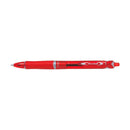 Pilot BeGreen Boligrafo de Bola Retractil Acroball - Recargable - Fabricado con Plastico Reciclado - Punta Redonda 0.7mm - Trazo 0.25mm - Grip Ergonomico - Color Rojo (10 unidades)