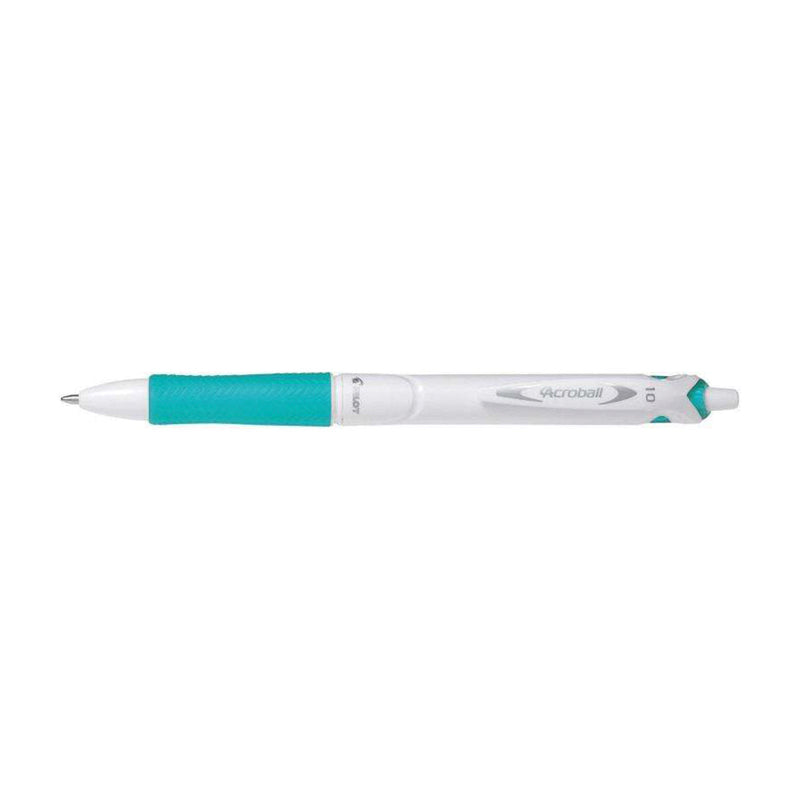 Pilot BeGreen Boligrafo de Bola Retractil Acroball - Recargable - Fabricado con Plastico Reciclado - Punta Redonda 0.7mm - Trazo 0.25mm - Grip Ergonomico - Color Verde (10 unidades)