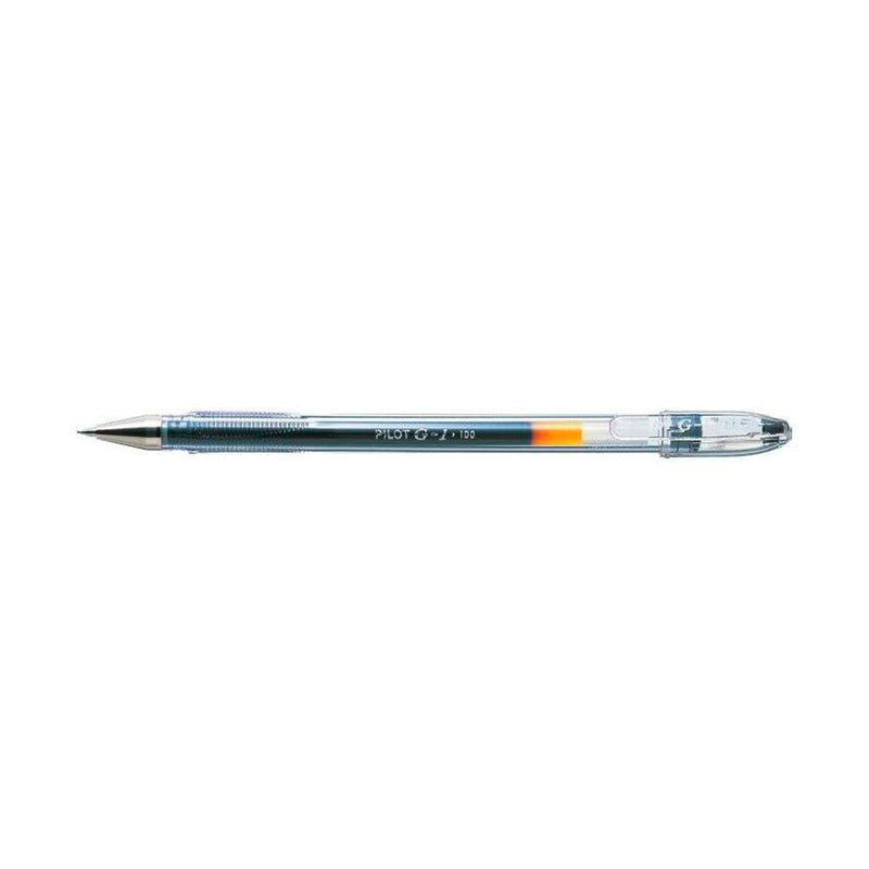 Pilot Boligrafo de Gel G1 - Recargable - Punta de Bola 0.5mm - Trazo 0.3mm - Cuerpo Transparente - Color Negro (12 unidades)