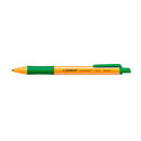 Stabilo Pointball Boligrafo Retractil - Punta de 1mm - Tinta con Base de Aceite - Recargable - 79% Plastico Reciclado - Grip Antideslizante - Color Verde (10 unidades)