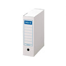 Dohe Caja de Archivo Definitivo - Tamaño Folio - Medidas 255x355x100mm - Utilizable en Horizontal y Vertical - Facil Montaje - Color Blanco (50 unidades)