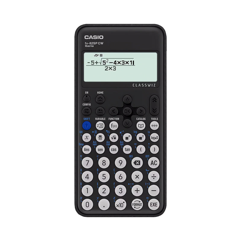 Casio Iberia Classwiz FX-82SP Calculadora Cientifica Pantalla LCD 12 Digitos - Mas de 300 Funciones - Simplificacion Fracciones, Calculos Fraccionarios, Division Entera etc... - Tapa Protectora - Color Negro