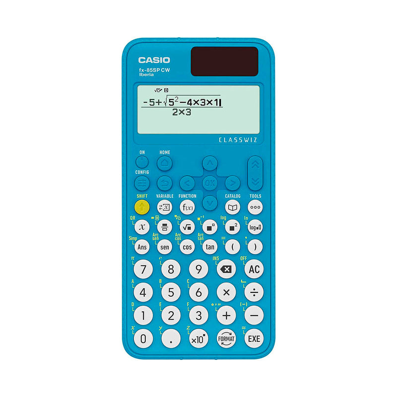 Casio Iberia Classwiz FX-85SP Calculadora Cientifica Pantalla LCD 12 Digitos - Tabla de Valores, Simplificacion de Fracciones, Division Entera etc... - Tapa Protectora - Color Azul